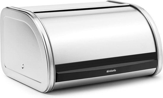 Brabantia Broodtrommel met Schuifdeksel, Matt Steel, Medium