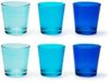 Excelsa Portofino Glazenset – 6 Waterglazen – 300 ml – Blauw/Azuur