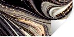 StickerSnake Muursticker - Marmerlook - Zwart/Goud/Wit/Glitter - 160x80 cm