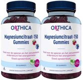Orthica Magnesiumcitraat-150 Gummies - 2 x 30 gummies - Voordeelverpakking