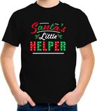 Shoppartners Bv Santas little helper / Het hulpje van de Kerstman T-shirt de Noël - Noir - Enfants - Taille 164