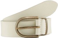 Tom Tailor - Leren riem met ronde gesp - Maat 75 - Off white