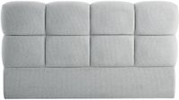 Vente-unique Hoofdbord 160 cm - Tissu texturé - Gris clair - DAMADO