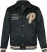 JP 1880 - Heren - Blouson velours borduursel op de borst kleurige boordjes - Nachtgroen - Maat XXL