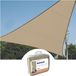 Perel Schaduwdoek, waterdoorlatend, luchtdoorlatend, 3.6 x 3.6 x 3.6 m, 180 g/m², HDPE, driehoek, champagne