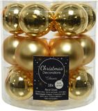 Decoris Kleine kerstballen - 18x st - goud - D4 cm - glas - kerstversiering
