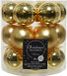 Decoris Kleine kerstballen - 18x st - goud - D4 cm - glas - kerstversiering