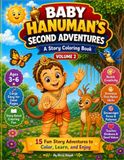 Baby Hanuman's Second Adventures - Volume 2 for Children Ages 3 to 6: A Story Coloring Book