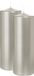 Wiedemann Cilinderkaars/stompkaars - 2x - metallic zilver - 20 x 7 cm - 103 branduren