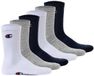 Champion 6 paar Crew sokken maat 39-42 unisex tennissokken U20005 Zwart / Wit / Grijs