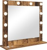 vidaXL Miroir de maquillage Bois de oud rectangulaire 60 x 55 x 18 cm