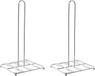 Item International 2x stuks metalen keukenrolhouders zilver bestek patroon 15 x 16 x 30 cm