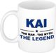 Bellatio Decorations naam cadeau mok - Kai - man myth legend - koffiemok - 300 ml - collega - vaderdag