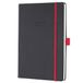SIGEL Weekagenda Conceptum A5 2027 (NL/FR/EN/DU) noir-rouge Couverture rigide