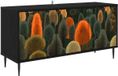vidaXL Meuble TV ZAANDAM 102 x 33 x 51 cm Chêne noir Bois d'ingénierie