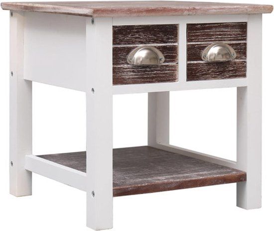 vidaXL Bijzettafel 40x40x40 cm Paulowniahout Bruin