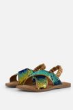 Muyters Pailetten Sandalen goud Leer