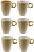 Cosy & Trendy Vicky Beker - 19 cl - Beige - Set-6