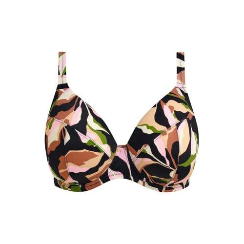 Elomi niet-voorgevormde beugel bikinitop Ocean Avenue zwart/multi