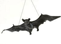 Rubies Nep vleermuis - 58 cm - hangend - zwart - Horror/griezel thema decoratie dieren