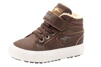 KangaROOS KaVu III uniseks-kind Lage sneakers, Bruin Donkerbruin Zand 343, 24 EU