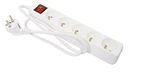 Gefotech 8059 stekkerdoos met 5 stopcontacten, 16 A/T, met schakelaar, 3G1 mm2, kabel 1 m