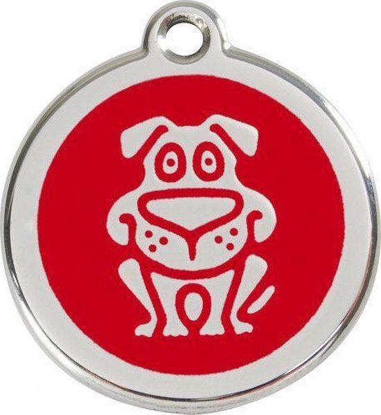 Red Dingo Hondenpenning Rood 38 mm