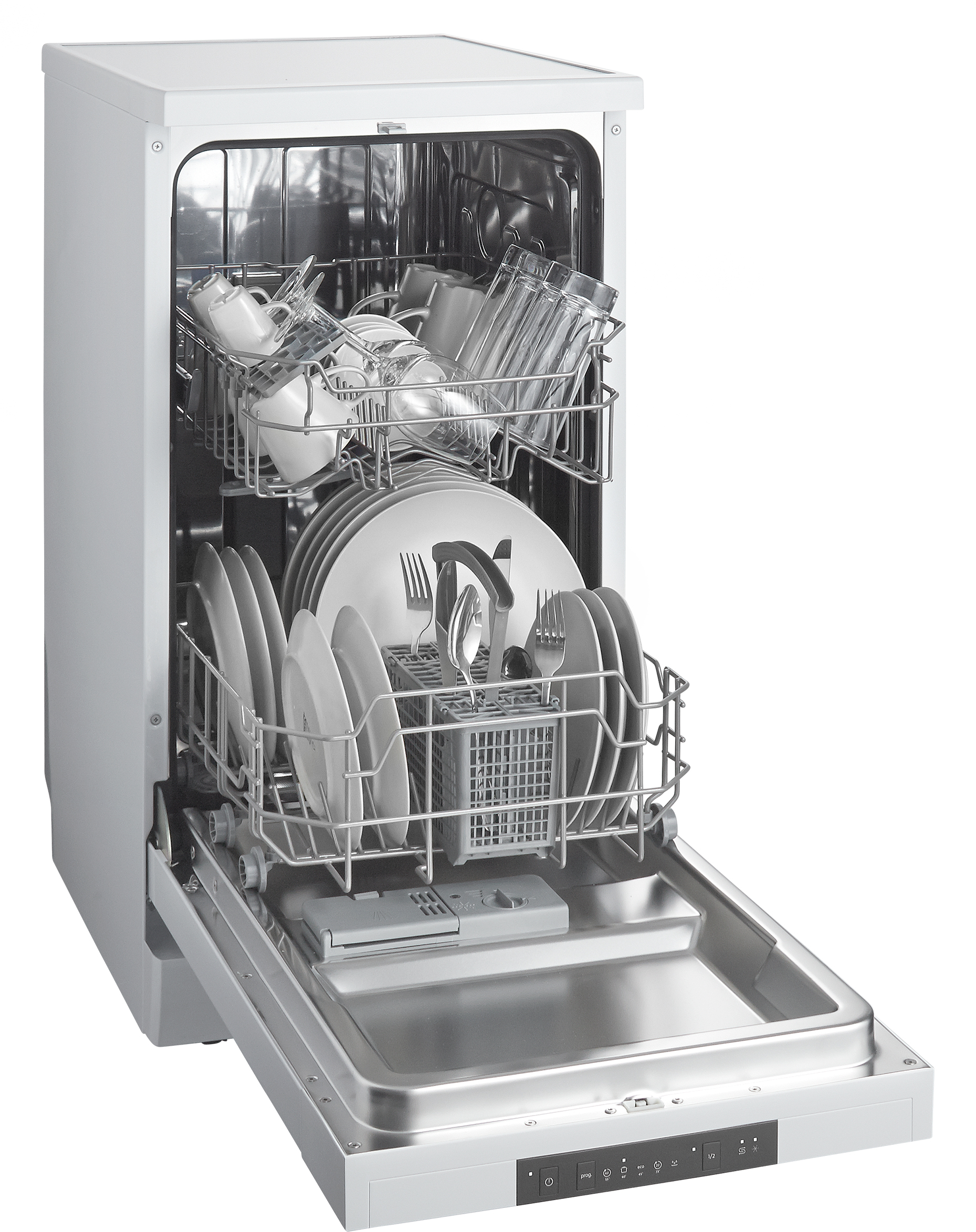 ETNA VWV147SWIT - Vrijstaande vaatwasser - 9 couverts - Wit - Slimline