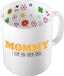 Bellatio Decorations Mok voor mama - oranje - ik hou van jou - 300 ml