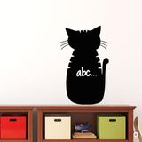 Ambiance Sticker Schoolbordsticker - uitwisbare zelfklevende muurstickers - KARIKAT KAT - 40x25cm