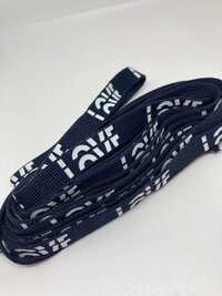 Koord Blauw met witte letters LOVE 2,5 meter lang 1 cm breed