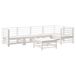 VidaXL 6-delige Loungeset Massief Grenenhout Wit