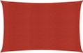 vidaXL Zonnezeil 160 g/m² 6x7 m HDPE Rood