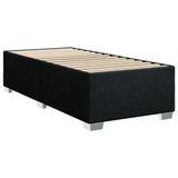 VidaXL Boxspringbed met matras, stof, zwart, 100x200 cm