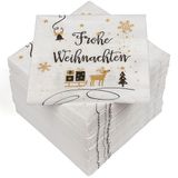 HEKU 22-30243-102: 100 servetten, 3-laags, Vrolijk Kerstmis