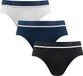 Schiesser Heren Rio Slip Organic - 3 pack - Zwart/Donkerblauw/Grijs Melange - Maat XL