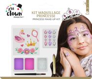 P'TIT Clown Make-up Kit Princess – Glitter, Strass & Stickers – Kids & Festival Look