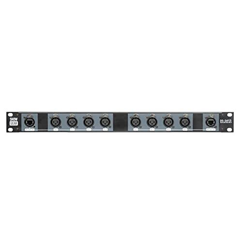 Showgear DS-24F/3 DMX Rack Split 8x 3P vrouwelijke XLR naar 2x vrouwelijke RJ45 converter