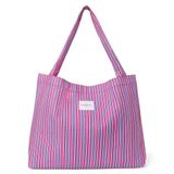 Studio Noos Poplin Mom Bag gestreepte luiertas paars