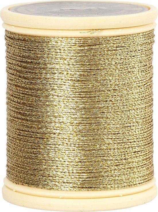 Creotime DMC metallic draad, goud, 40 m