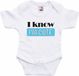 Bellatio Decorations baby rompertje - jongen babyshower/kraamcadeau - wit/blauw - Cute 68