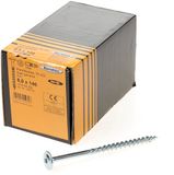 Merkloos / Sans marque Eurotec Tellerkopschroef verzinkt T40 8x140mm (per 50 stuks)