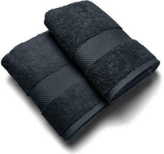 Casilin Royal Touch - Badlaken - Black - 65 x 125 cm - Set van 2