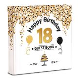 Gastenboek Mareli Gastenboek voor 18 verjaardag, wit, 20 x 20 cm, 70 pagina's