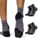 DANISH ENDURANCE Hardloopsokken - Antislip - 2 Paar - Maat 39-42 - Grijs/Zwart