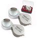 Loupe de bijoutier Loupe de poche - Pliable - Grossissement 30x - Lot de 2 - Argent