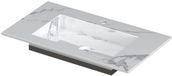 Wastafel INK Post Wastafel Keramische Slab Envelop Bak met 1 Kraangat - 800x450x10 mm - Statuario Glans