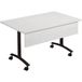 Manutan Expert Table avec plateau stratifié Axe, rectangulaire, avec panneau frontal