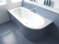 Badland AVITA hoekbad 150 x 75 cm links wit met styropor ombouw
