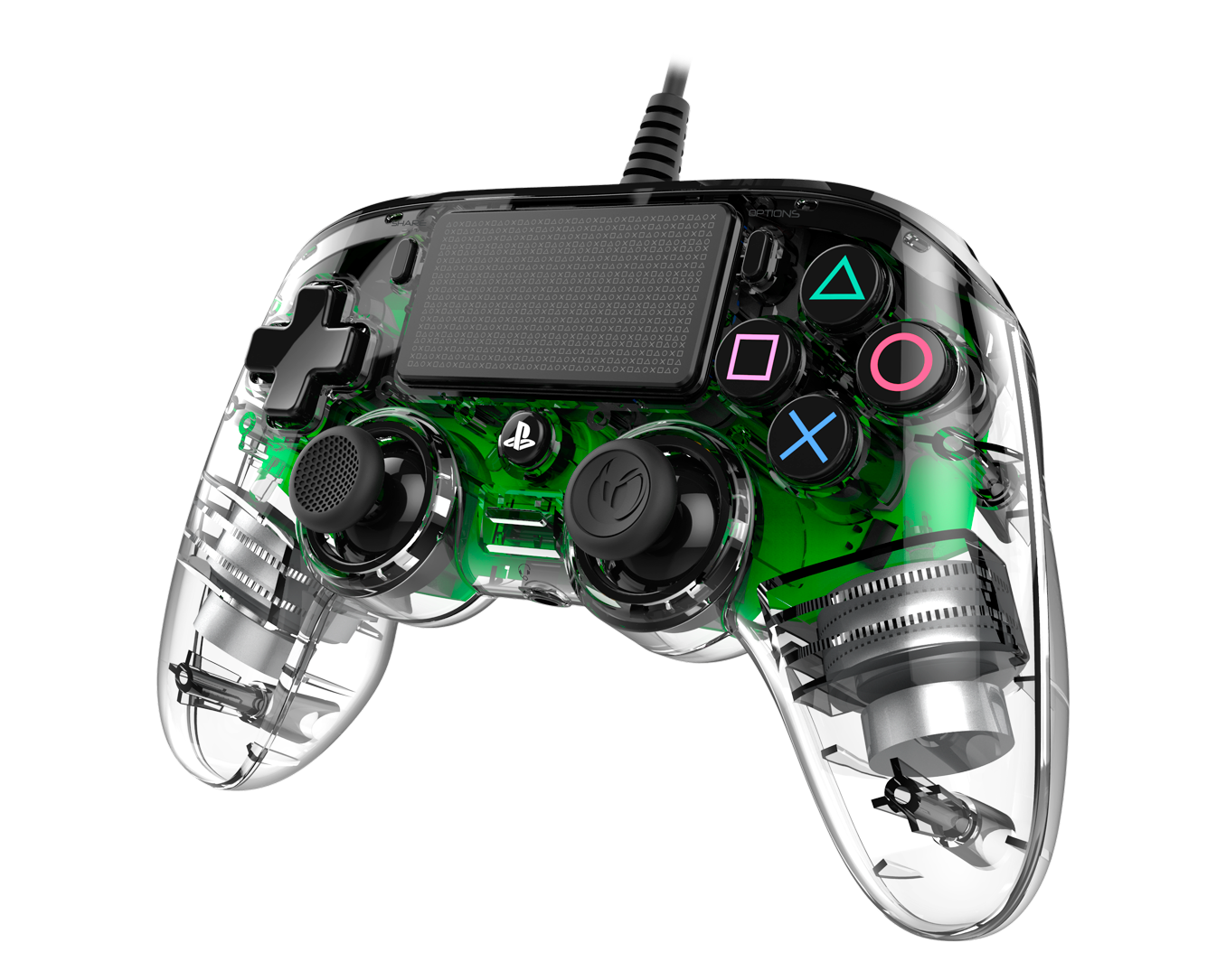 Nacon Officieel gelicenseerde Illuminated Wired Compact Controller voor PS4 - groen